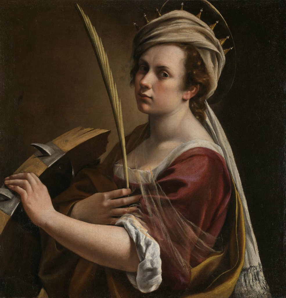 Self-Portrait as Saint Catherine of Alexandria, de Artemisia Gentileschi, c. 1615–17