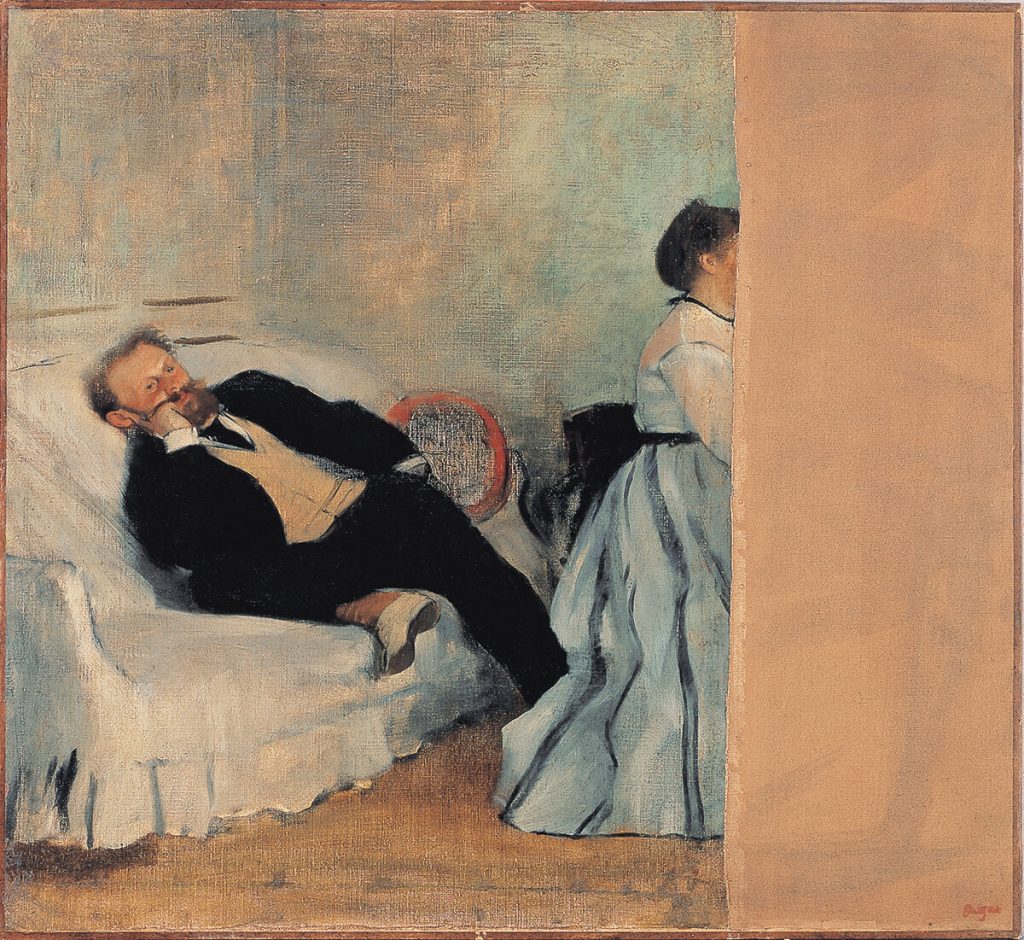 Retrato de  Édouard Manet e sua mulher, pintado por Degas