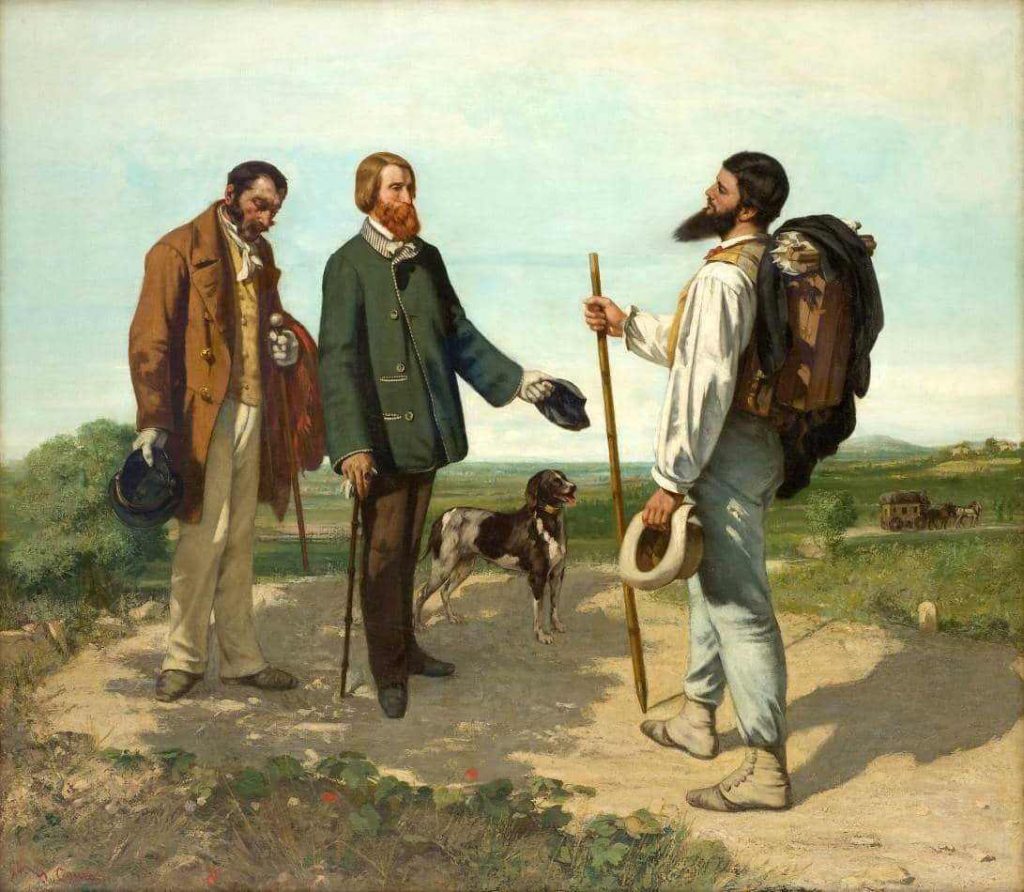 O encontro, Gustav Courbet
