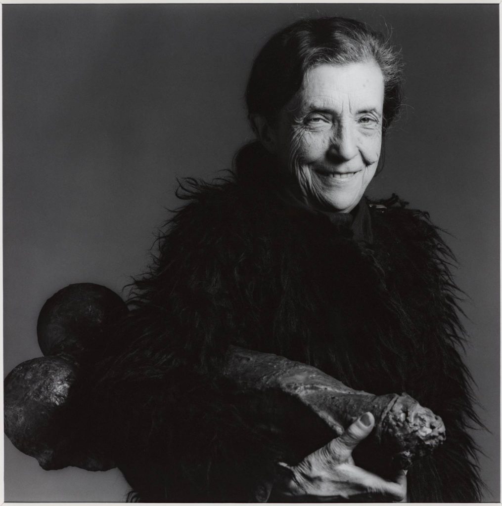 Louise Bourgeois, 1982, printed 1991, by Robert Mapplethorpe. ARTIST ROOMS Acquired jointly with the National Galleries of Scotland through The d'Offay Donation with assistance from the National Heritage Memorial Fund and the Art Fund 2008 © Robert Mapplethorpe Foundation