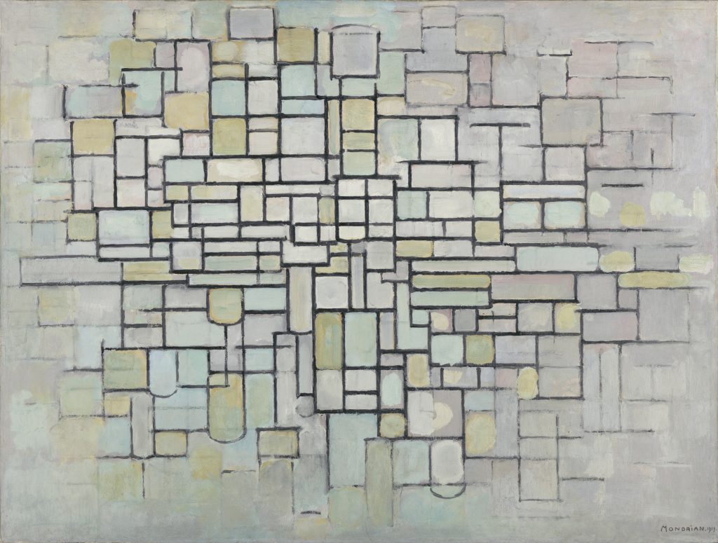 Composition Nº II, 1913, Piet Mondrian. (Propriedade: Kröller-Müller Museum, Otterlo, The Netherlands© 2022 Mondrian/Holtzman Trust. Fotografia: Rik Klein Gotnik)