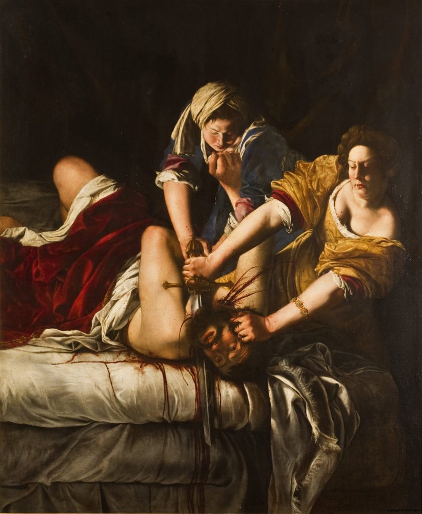 Judite decapitando Holofernes, Artemísia Gentileschi, 1621. 