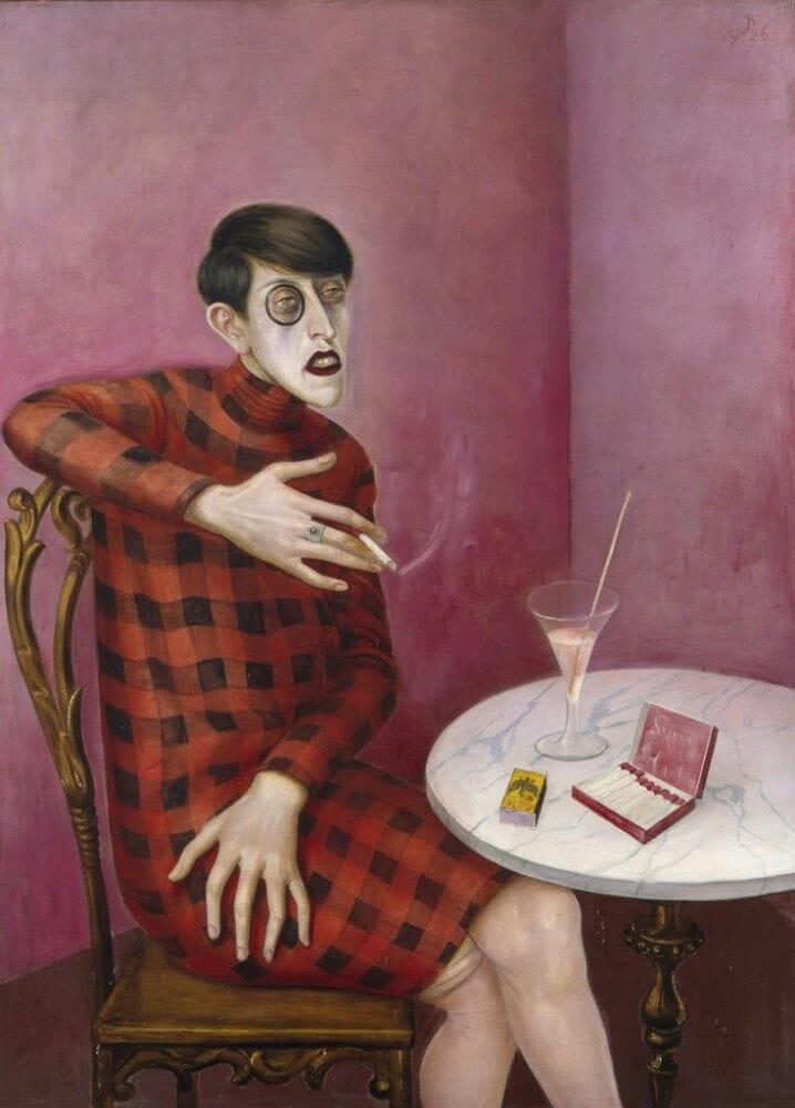 Retrato da jornalista Sylvia Von Harden, 1926, Otto Dix, exposição Alemanha nos anos 1920.