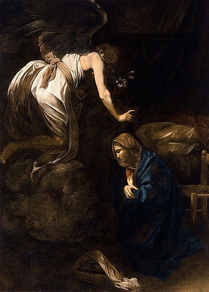 A Anunciação, 1608, Caravaggio. 