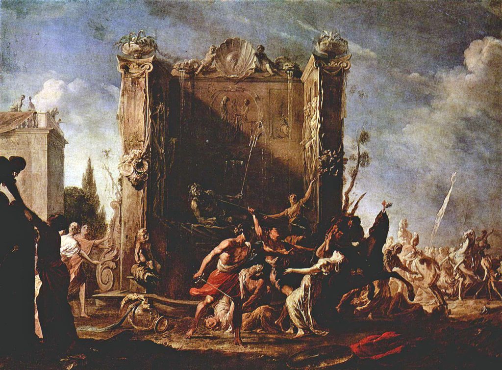 O rapto das sabinas, 1640, Johann Heinrich Schönfeld. 