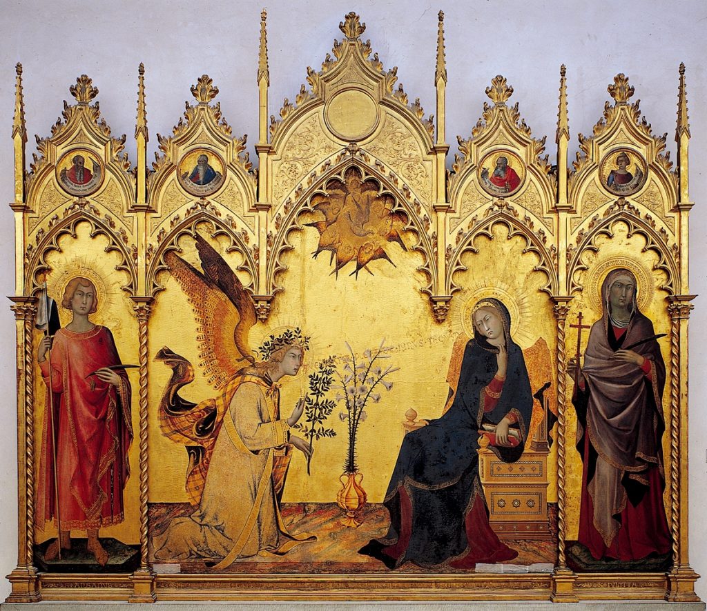 A Anunciação, Simone Martini, 1333.
