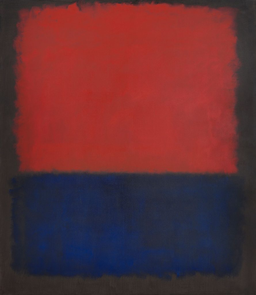 Number 207 (Red over Dark Blue on Dark Gray), de Mark Rothko